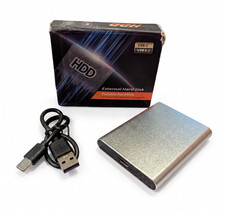 HDD USB 3.1 USB-C 2 TB External Hard Drive Portable Silver