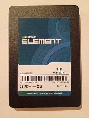Mushkin Element 1TB MKNSSDEL1TB SATA III 2.5 in Solid State Drive- [9070 HOURS] 