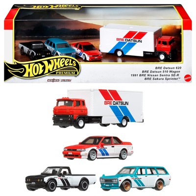 Hot Wheels Premium Collection Display Set BRE Datsun 4-Pack GMH39