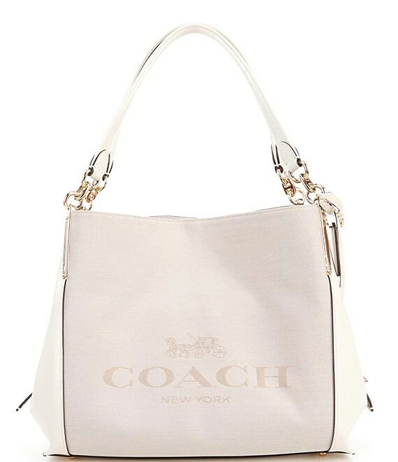 Coach - Horse & Carriage Jacquard Dalton Shoulder Bag - Chalk/Gold