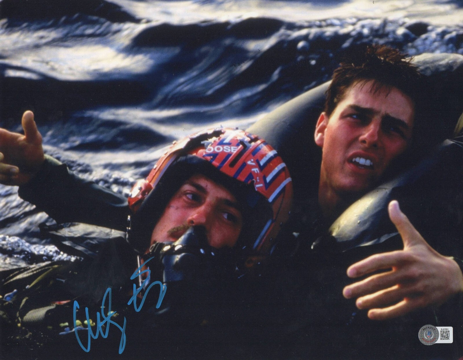 Anthony Edwards Autographed Signed 11x14 Photo Goose Top Gun Beckett 