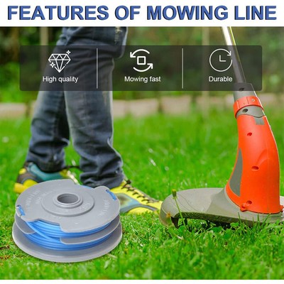 Flymo FL289 Doppelfaden-Ersatzspulen – 6 Stück, Je 10 M, Für Trimmer Wie RLT5030S, Revolution, Contour 500 & Multitrim