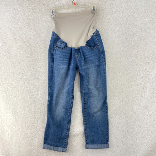 Jeans Capri Maternité Taille 14 Liz Lange - Bleu Denim - Bandeau Confortable