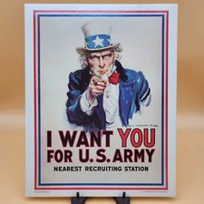 Uncle Sam Army Recruitment Poster 1983 I WANT YOU FOR US ARMY Gov't Print Office