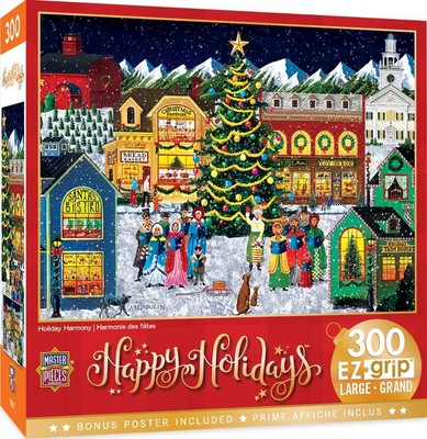 Masterpieces Puzzle;  Holiday Harmony by AM Poulin;  300 EZ Grip pieces