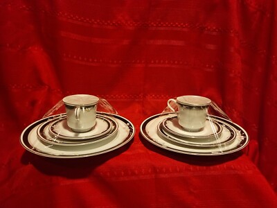 Nitto KABUKI China 8 Piece Dinner Place Setting Hibiscus Calla Lily Pattern