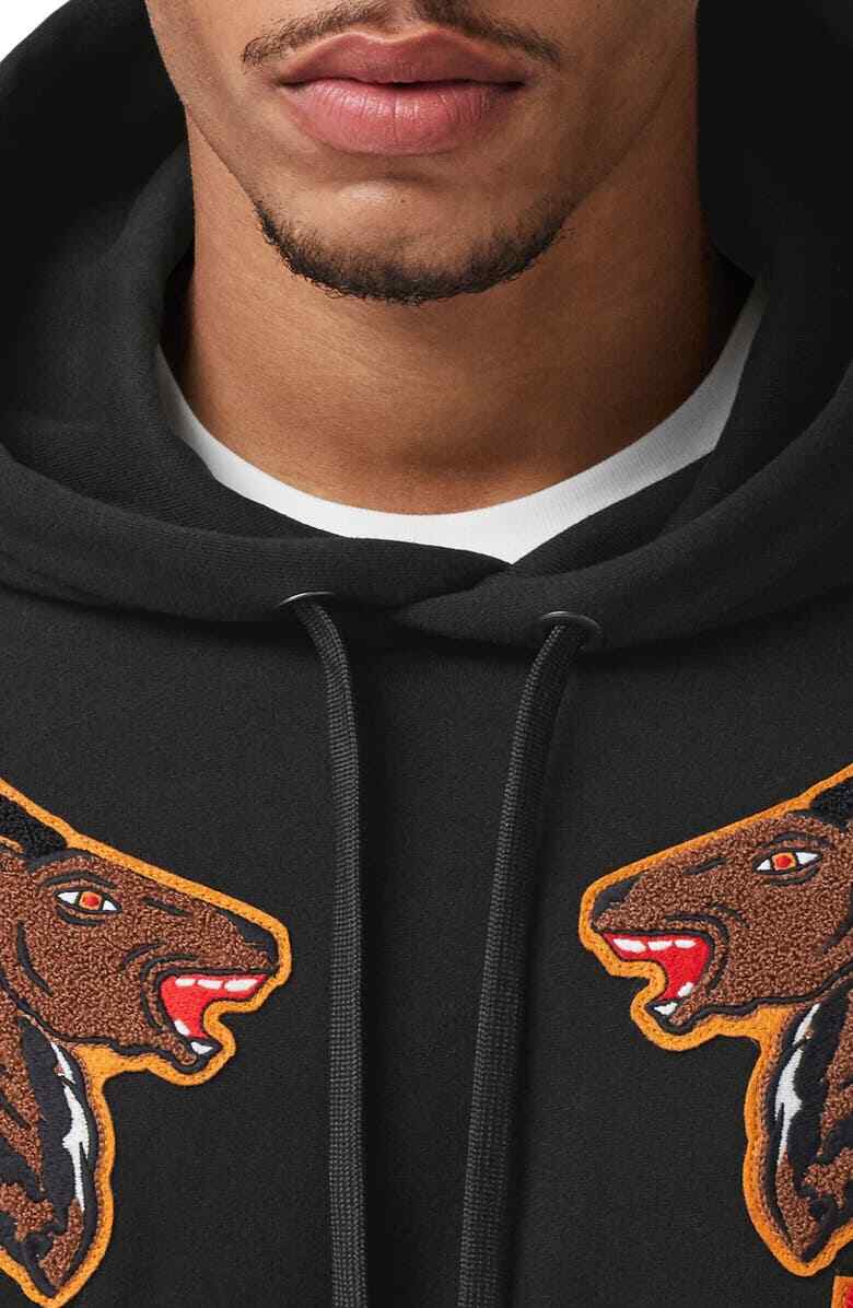 BURBERRY Carson Varsity Appliqué Cotton Men's Hoodie Small S for
