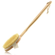 Bath Body Brush Back Scrubber W/Comfy Bristle Long Handle Gentle Massager Z8A8
