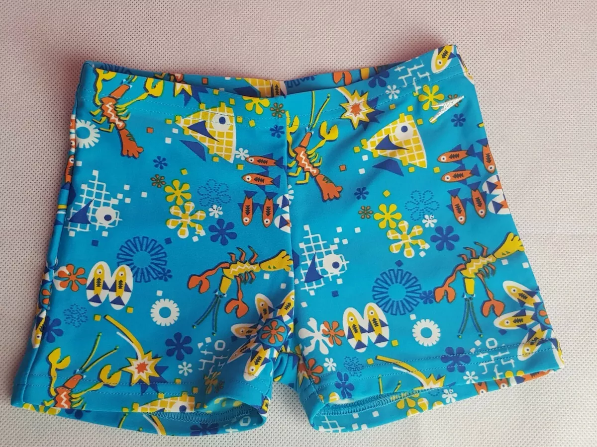 SPEEDO Boys Sea Creatures Aqua Swimming Trunks Shorts Size 2 Year