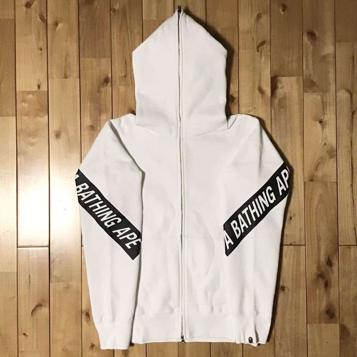 BAPE LOGO flag check full zip hoodie A Bathing Ape Size M | eBay