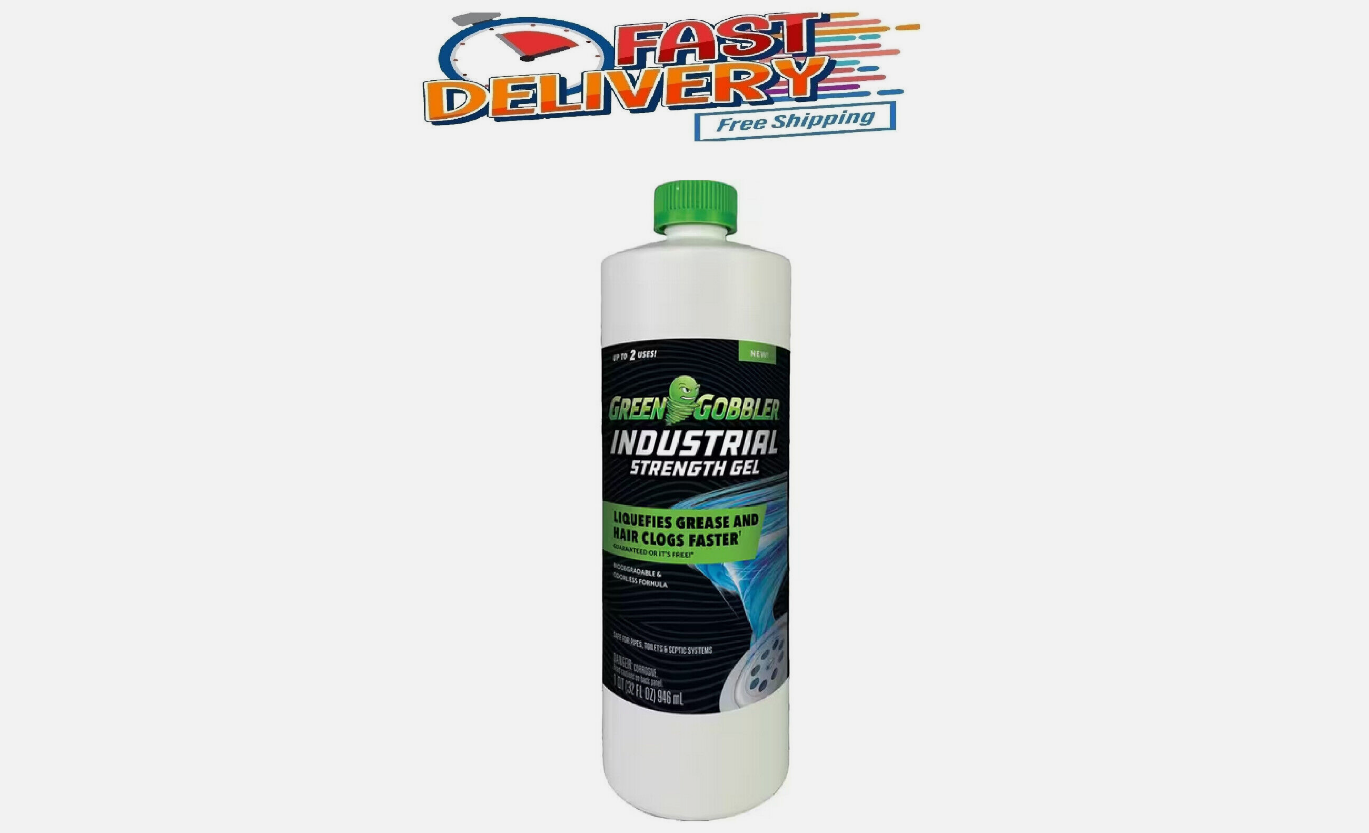 Green Gobbler 32 oz. Industrial Gel Hair and Grease Clog Dissolver eBay