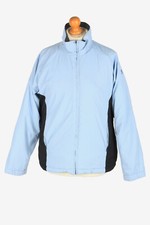 Womens Kappa Puffer Jacket Vintage Padded Warm Retro 90's Blue Size M -c2489