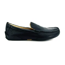 Mens 9 M Sperry Top Sider Navigator Black Leather Driving Mocs Loafer 0777412