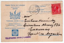 BELGIUM, 1935, CARD TO ARGENTINA, NICE!