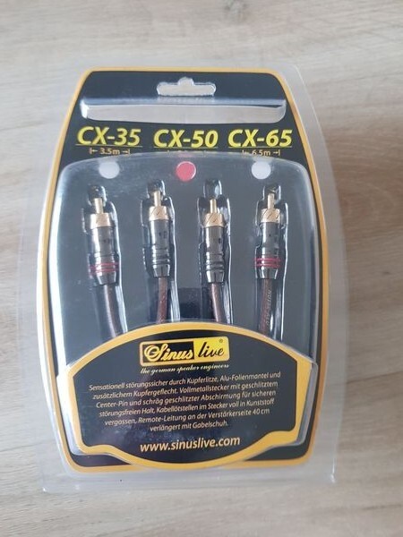 Sinuslive Cx-50 High-end Cinchkabel 5m 3-fach Geschirmt 5 Meter