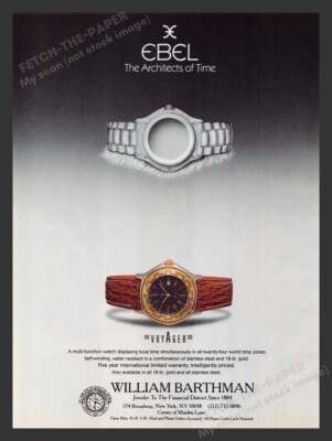 Ebel Watches ''Voyager'' 1990s Print Advertisement Ad 1990