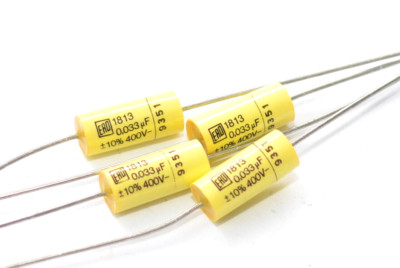 4x ERO MKT 1813 Audio Folien-Kondensator, 0.033 µF / 400 V, for Tube Amps, NOS