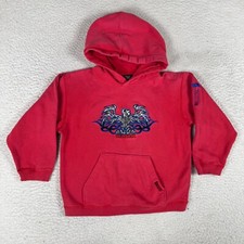 Vintage HAWK Sweater Kids Size M Faded Red Pullover Cotton/Poly Blend