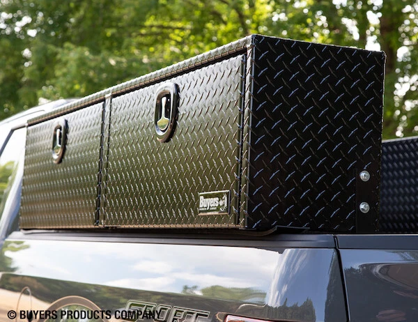 Buyers #1721565, Black Diamond Tread Aluminum Topsider Toolbox, 18" x 16" x 90" - Image 4 of 4