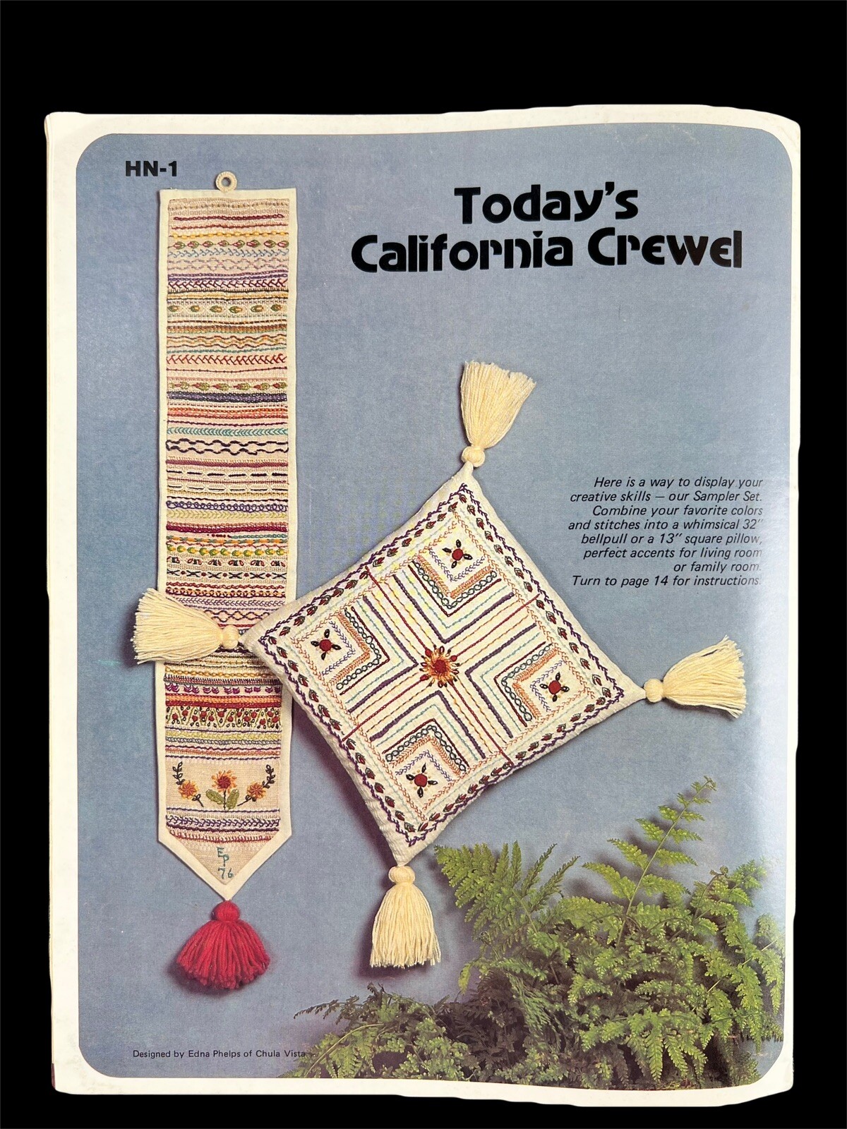 VTG 1977 Hazel Pearson Handicrafts TODAY’S CALIFORNIA CREWEL Book Cottagecore