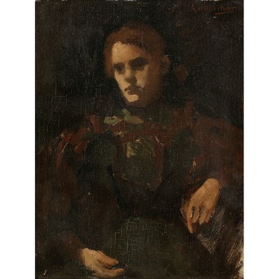 Breitner Studie nach dem Model Gemälde Leinwand Wandbild Kunstdruck Poster