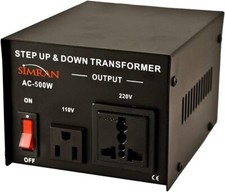 Simran AC-500W 110V 220V Power Source Voltage Converter Up-Down Transformer
