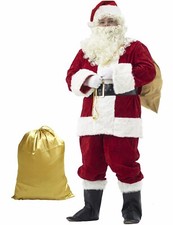 Santa Suit Adult Costume 11pc.