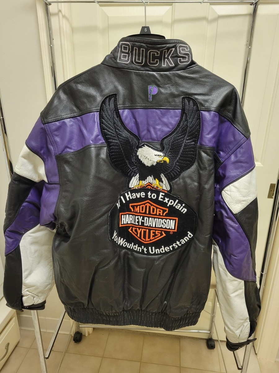 Harley Davidson Motorcycle Jacket Pro Player Wilsons Leather Mens