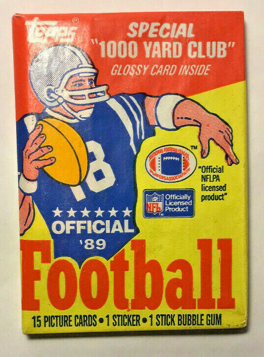 1989 Topps Football Cards, 1 Unopened Sealed Wax PACK From Wax Box