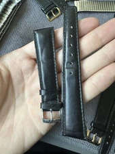 Vintage Watch Strap 20 mm Leather Nos Open Ended Great Quality