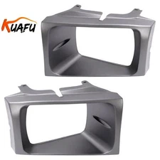 2PCS Headlight Door Set Bezel For Ford Super Duty F250 F350 F450 F550 1999-2004