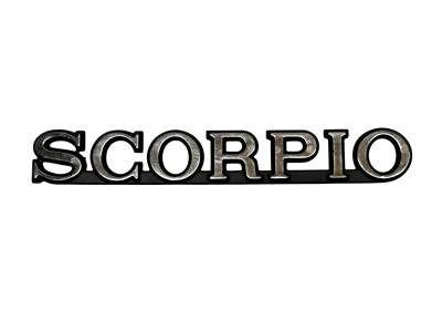 Ford SCORPIO Schriftzug, Chrom auf schwarz, Kunststoff, ca. 22 x 3,5 cm Emblem