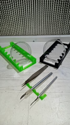 Petri Dish Stand Holder Rack Storage /75/90/100 mm plastic Plate + tool holder