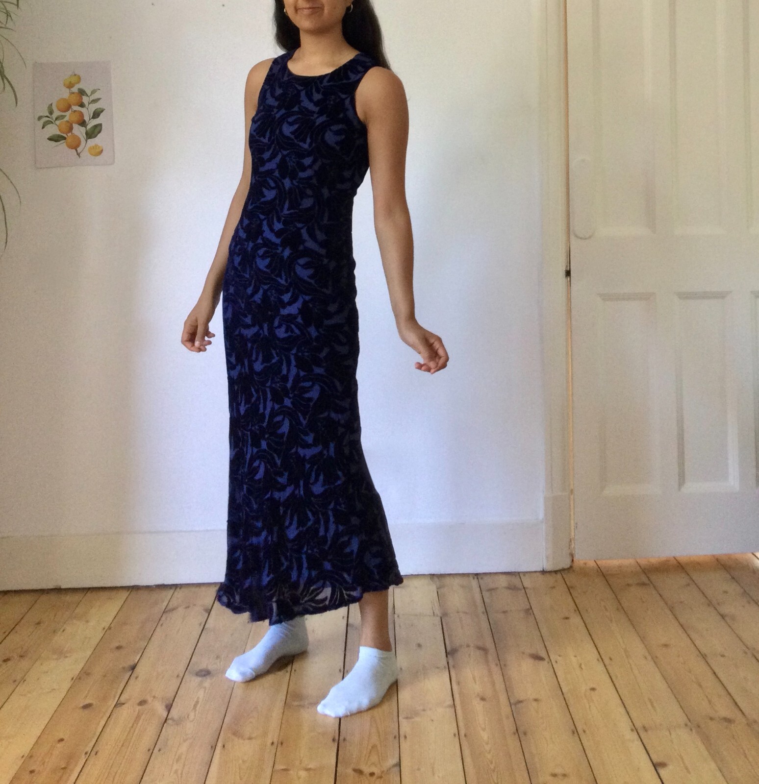 Vintage 90s Patsy Seddon Silk Blend Devore Dress … - image 6