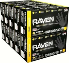 SAS 66519 Nitrile Raven Powder-Free Glove, X-Large 1000 10 boxes of 1000 