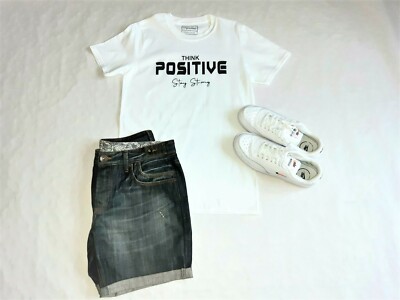 Women's Ladies T-Shirts Think Positive inspirational T-shirt's