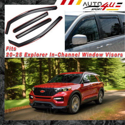 For Ford Explorer 2020-25 In-Channel Vent Window Visors Wind Sun Guard Deflector