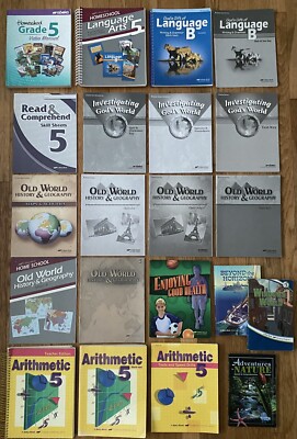 ABEKA  5th Grade Homeschool Books  Teacher Keys, Quiz/Tests