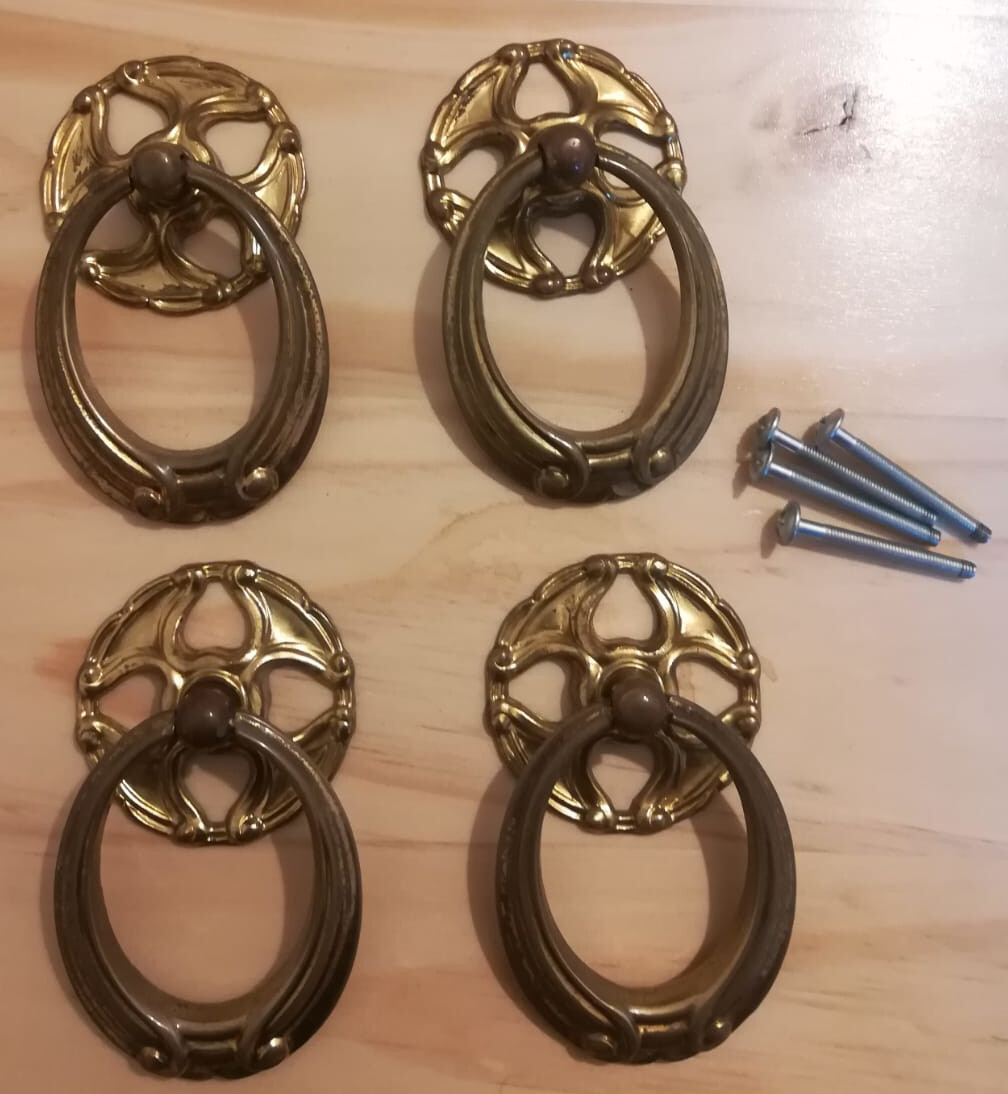 Pomelli Armadio BAMI-LEE Con Teschio Vintage - Set 4 Pezzi Lega Zinco Per Mobili