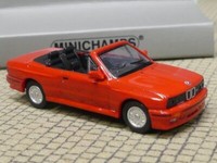 1/87 Minichamps Bmw M3 E30 Cabriolet 1988 Rot 870 020230