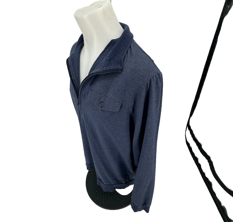 Travis Mathew Sweater Mens XL Blue Pullover 1/4 Zip Casual Performance Golf T55 - Image 2 of 4
