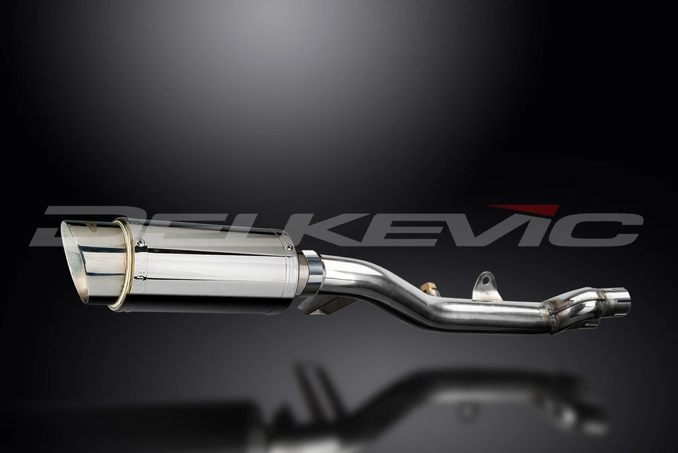 Kit silenciador de escape redondo de acero inoxidable de 8" deslizable Honda NT700V Deauville 2006-2015 Foto 3 de 4