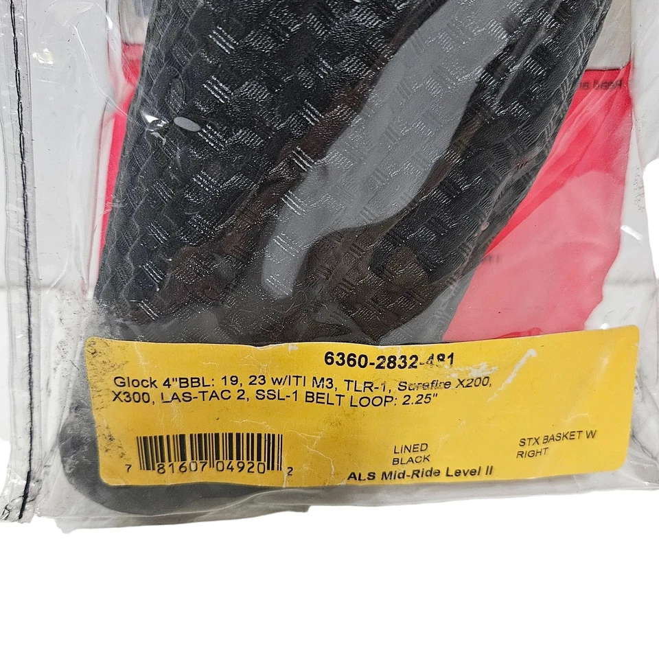 Safariland 6360-2832-481 Basket Weave 6360 Level-II Duty Glock Holster - Image 2 of 4