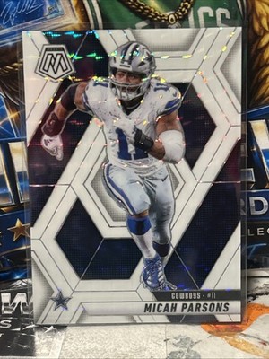 2025 Mosaic Micah Parsons White Prizm /25 Color Match Dallas Cowboys /Packers SP