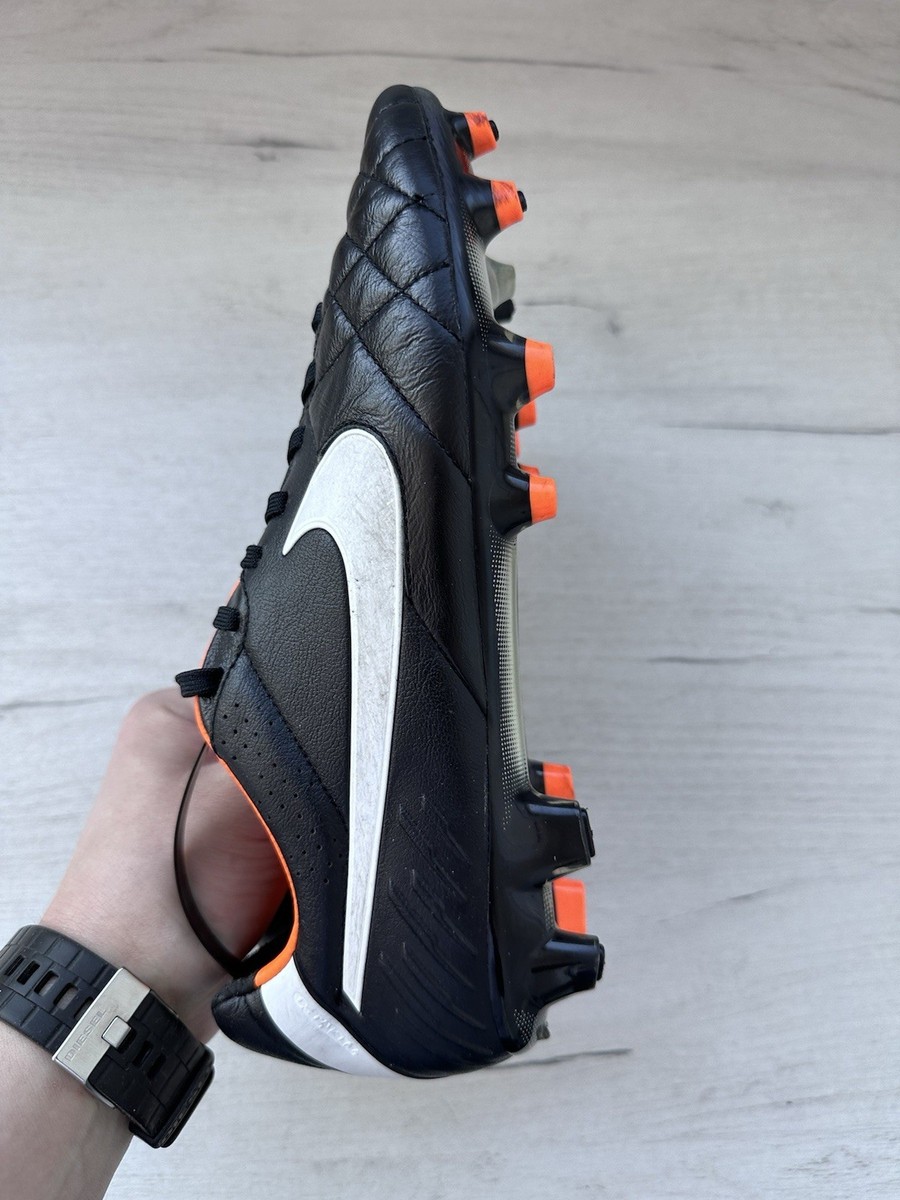 Nike Tiempo Legend IV FG 453316-018 Leather Black Orange Football