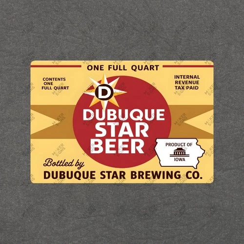 Vintage Dubuque Star Beer Metal Sign Iowa Brewing Co. Collectible Pub #809464