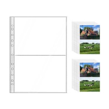 20 A4 Binder 2 Pocket, 6" X 8" Sheet Protectors Clear 2 Pockets Sheet Protect