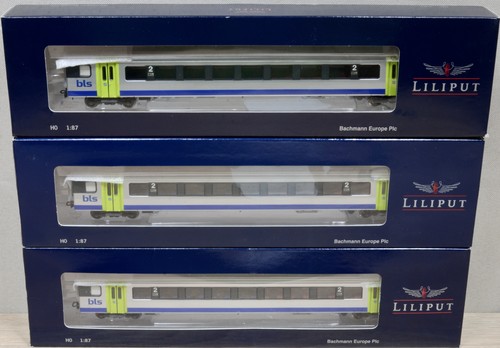 3x Liliput L 388794 Personenwagen 2. Klasse der BLS / Neuwertig+ Unbespielt | Condition: Gebraucht