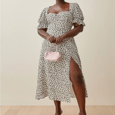 Reformation Alta Midi Dress in Ocelot