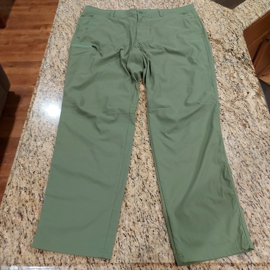 REI CO-OP Pants Men's 40x32 Green Straight Leg Pockets Nature Outdoor Hiking